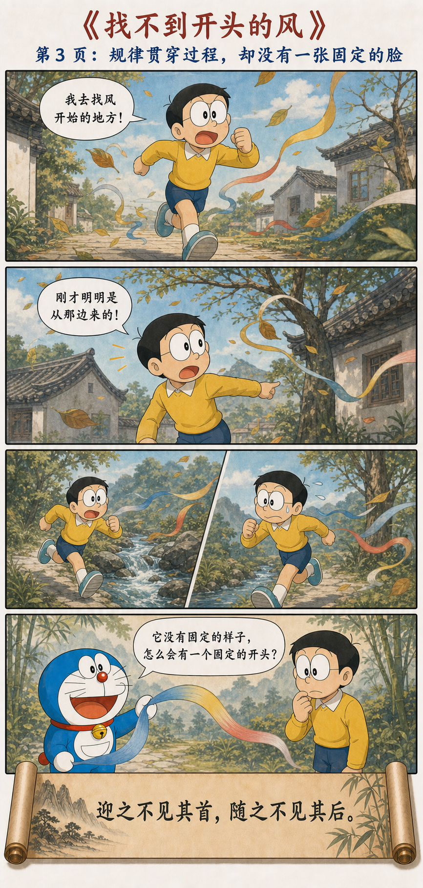 大雄追逐风的开头却找不到固定首尾