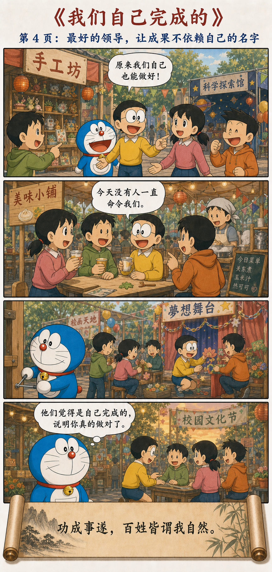 团队独立完成校园文化节并认为是自己完成的