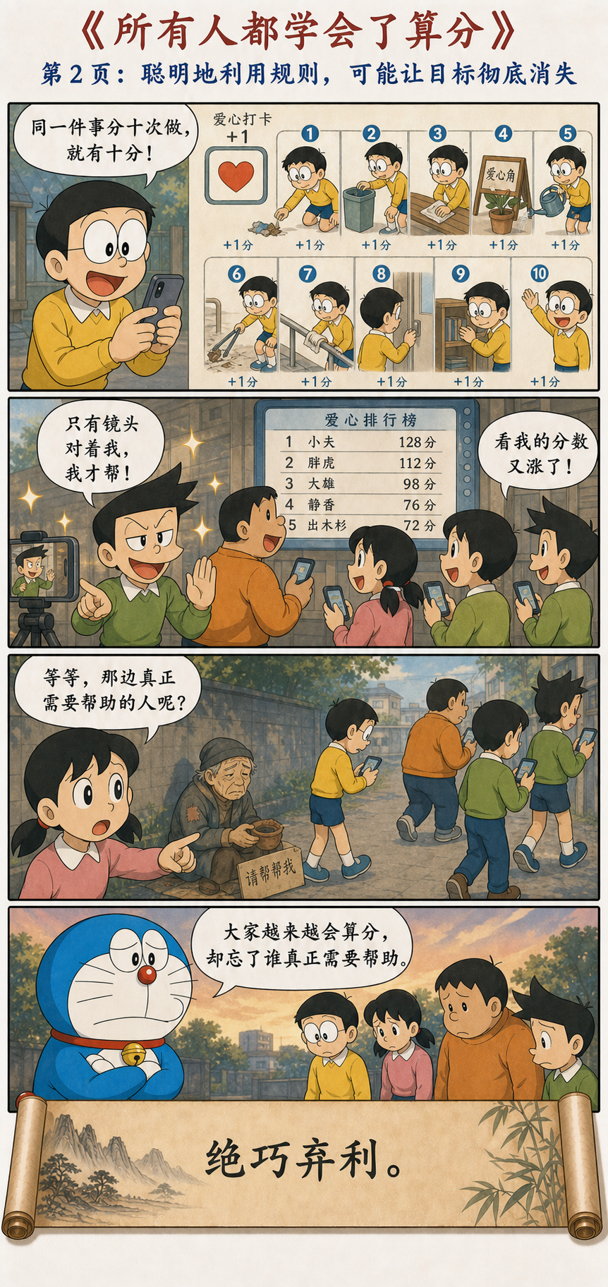 同学利用规则刷爱心分数却忽略真正需要帮助的人