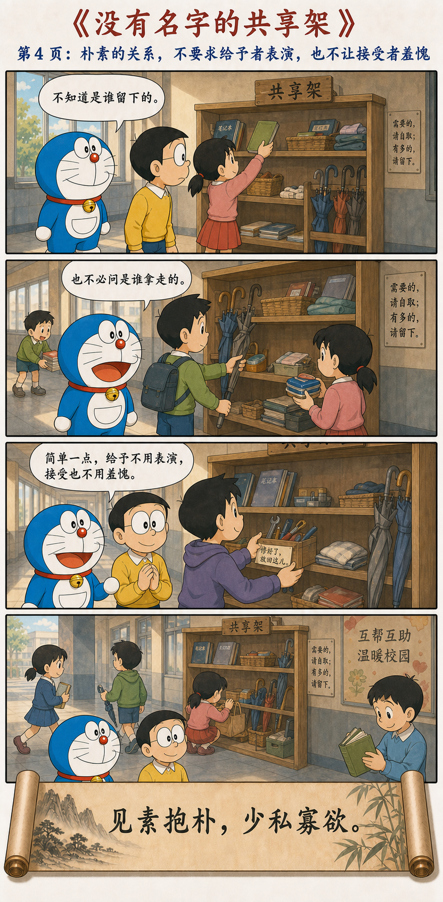 校园共享架让人匿名留下和取用物品