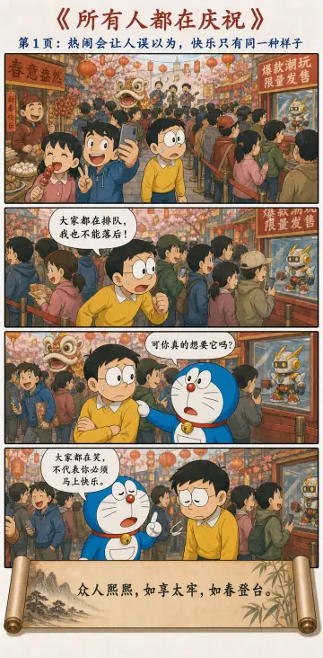 第二十章漫画预览：大雄在热闹庆典里追赶爆款