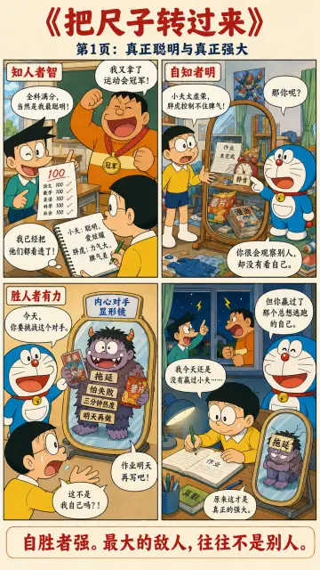第三十三章漫画预览：自知、自胜与知足