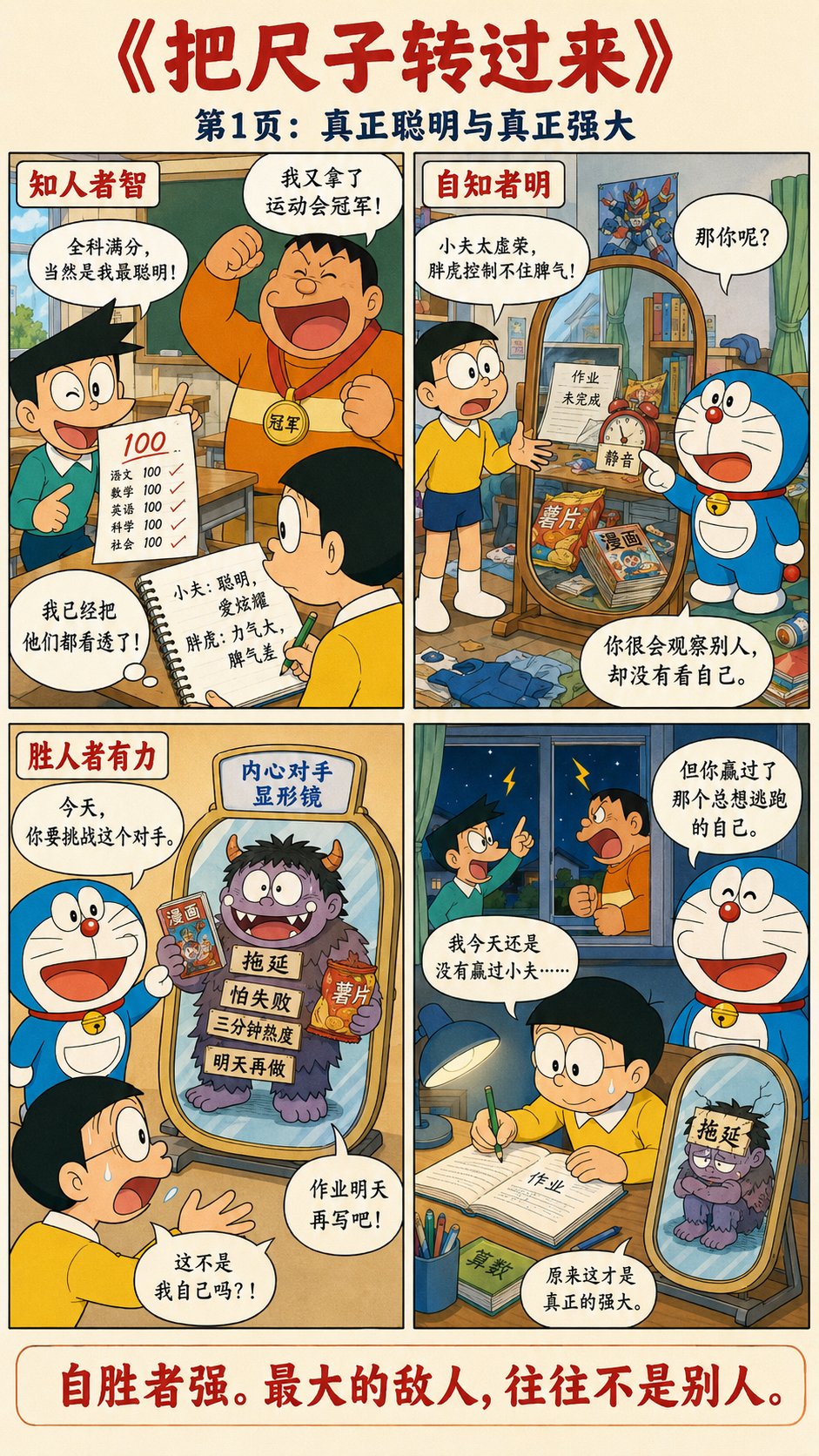 第三十三章漫画预览：自知、自胜与知足