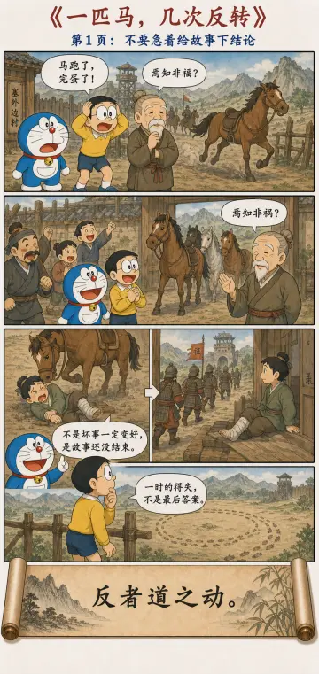 第四十章漫画预览：塞翁失马与反者道之动