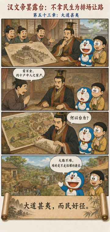 第五十三章漫画预览：汉文帝罢露台