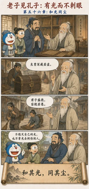 第五十六章漫画预览：老子见孔子